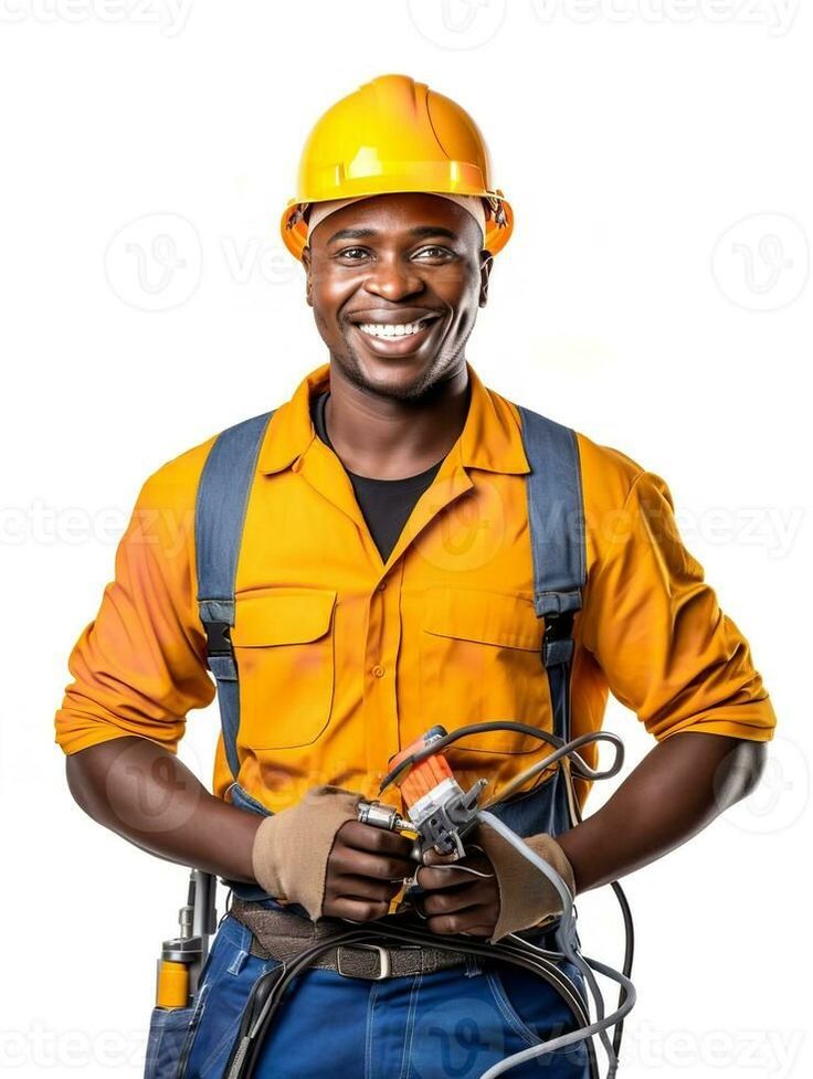 AI generated Skilled Male Electrician Fixing…